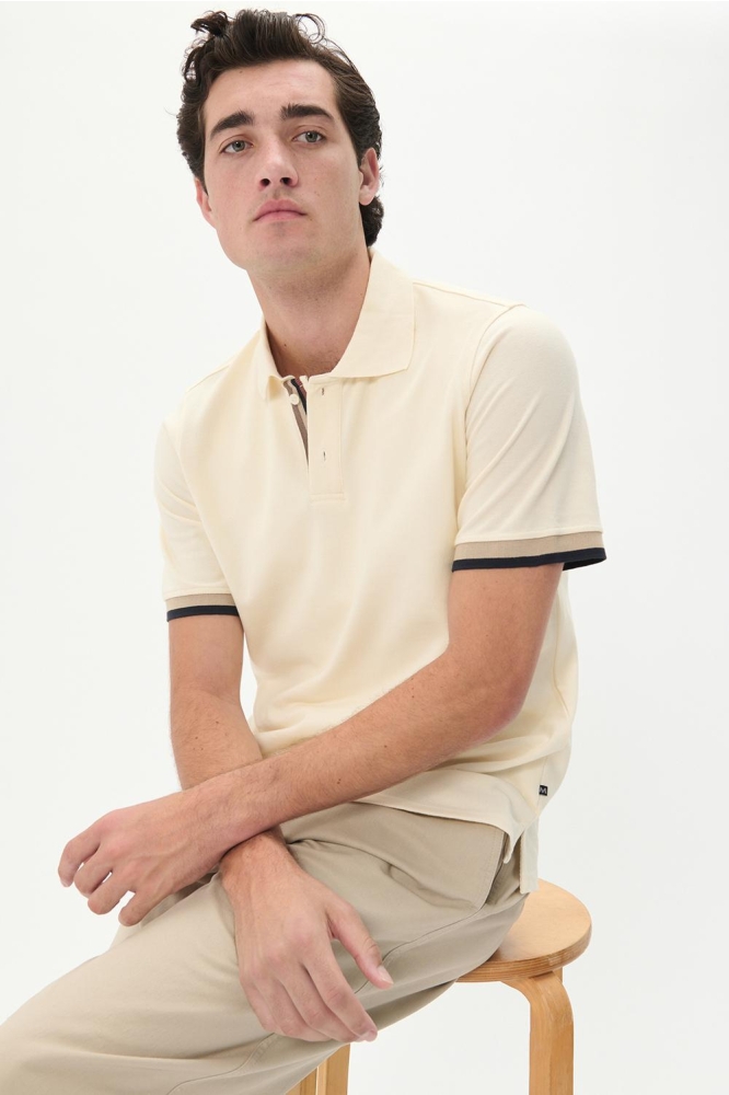 MASCOUT POLO STRIPE 30207857 110104 OFF WHITE